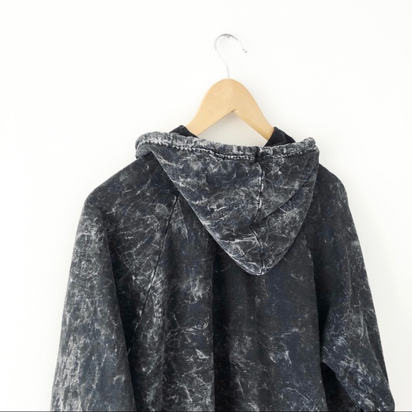 American Apparel Dark Grey Acid Wash Hoodie - Picture 4 of 7